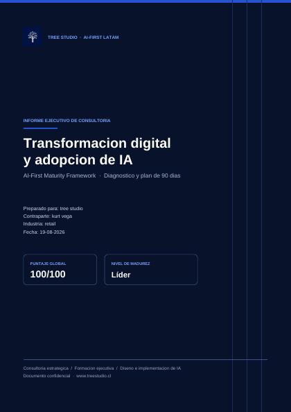 Página 1 del informe ejecutivo de madurez digital e IA